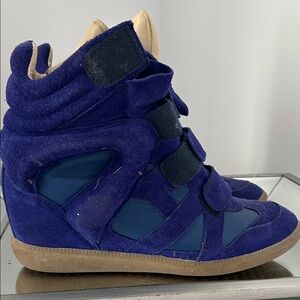 Isabel Marant Royal Blue High-Top Sneakers